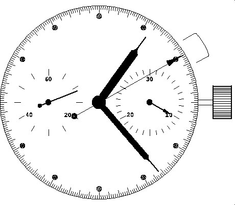 Mouvement chronographe AROLA 7750 MonoBi